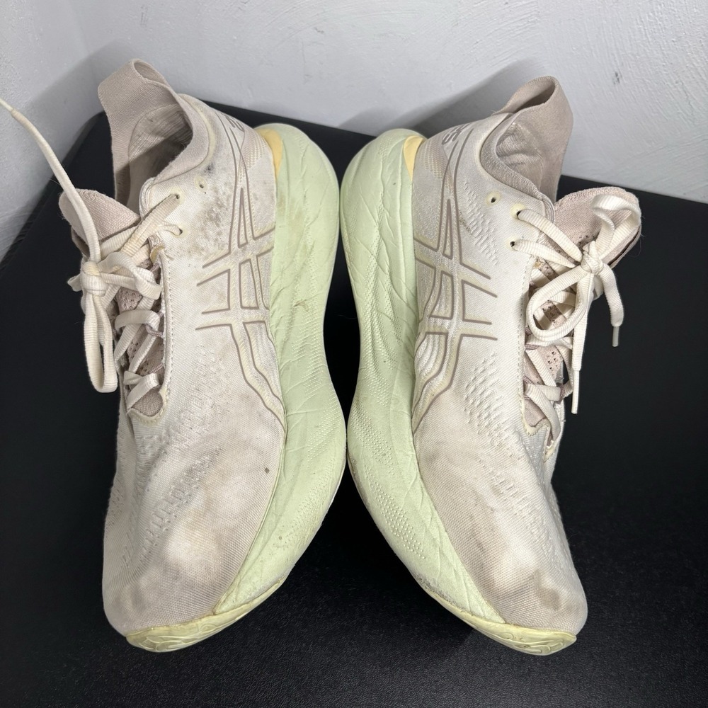 Asics Gel-Nimbus 25 Running Shoes Cream/Fawn Size 12 Athletic Sneakers Lace Up - Picture 6 of 12